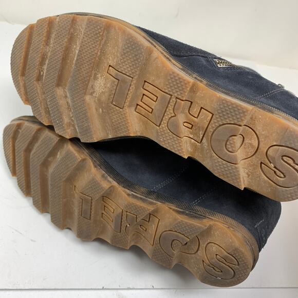 Sorel Joan Of Arctic Wedge Zip Ankle Boots Womens 11 Dark Gray Suede *READ - Picture 8 of 8